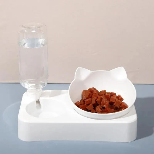 New Pet Bowl 15 Degrees Tilt to Protect Cervical Vertebrae Dog Food Bowl Automatic Drinking Feeder Pet Feeding Supplies